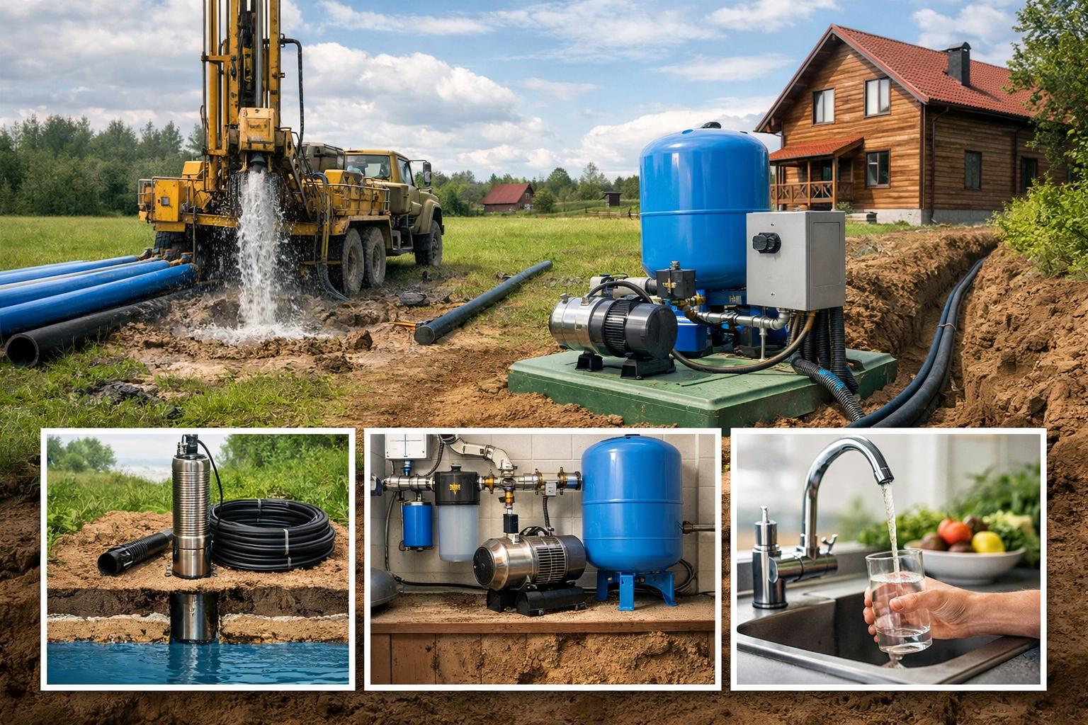 Идеальные решения водоснабжения для дома в Афанасовке — под ключ от «Инженерные коммуникации»