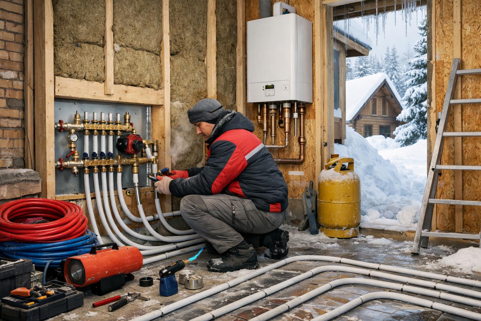 Зимний монтаж системы отопления в новом доме: преимущества и ключевые отличия от летних работ