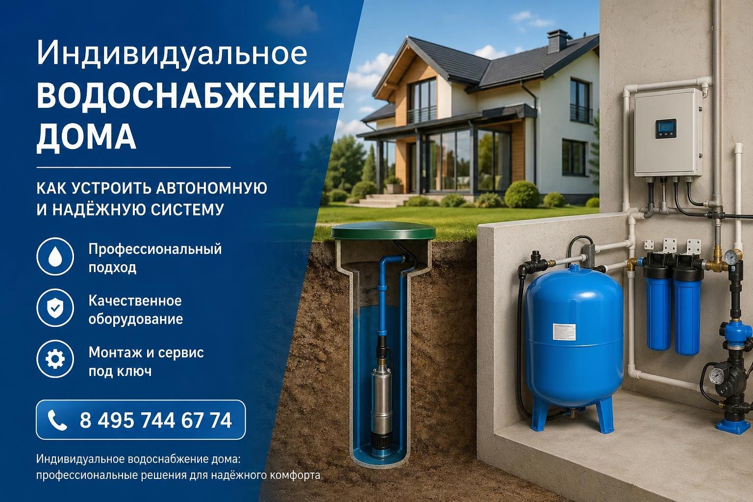 Индивидуальное водоснабжение дома: профессиональные решения для надёжного комфорта