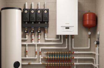 Отопление и котельная для частного дома 240 м²