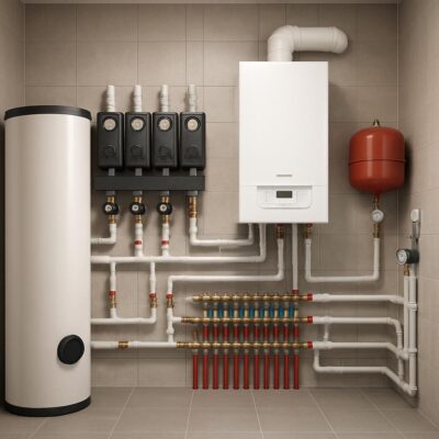 Отопление и котельная для частного дома 240 м²