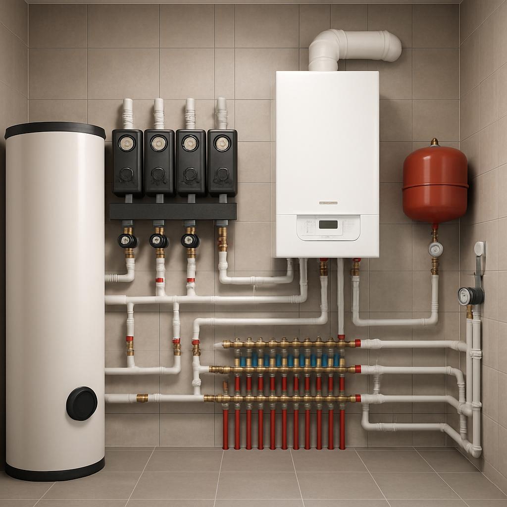 Отопление и котельная частного дома 240 м²: комплексный подход от ООО ДИЗАЙН ПРЕСТИЖ