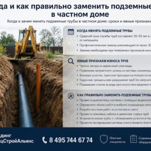 Когда и как правильно заменить подземные трубы в частном доме