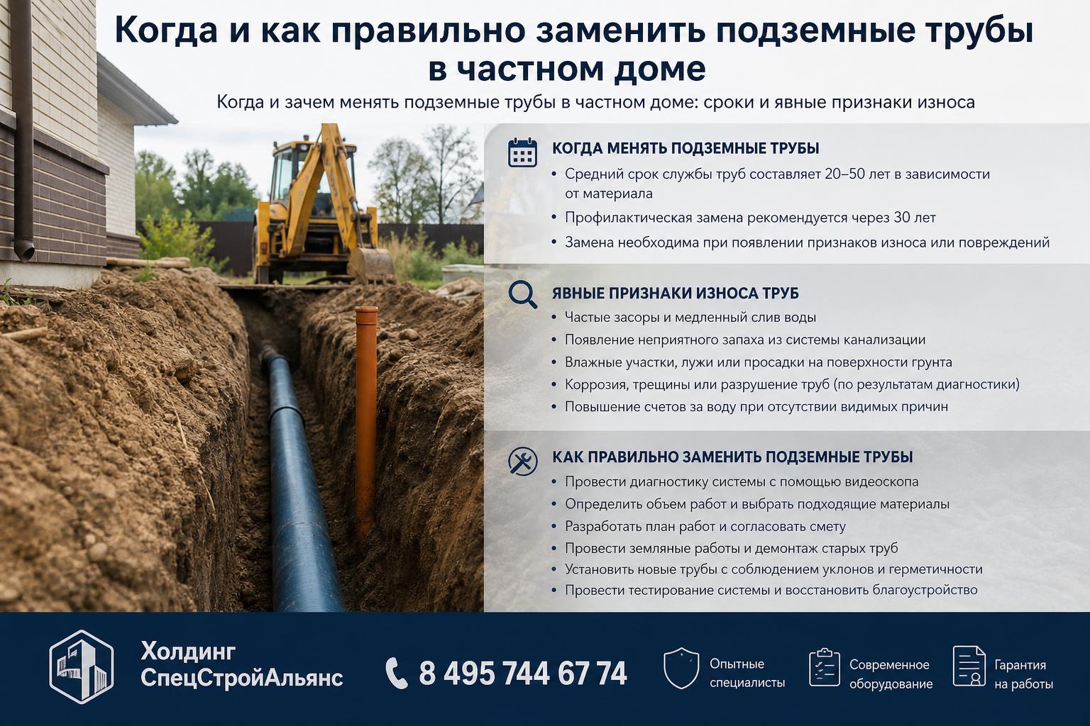 Когда и зачем менять подземные трубы в частном доме: сроки и явные признаки износа Когда и зачем менять подземные трубы в частном доме: сроки и явные признаки износа