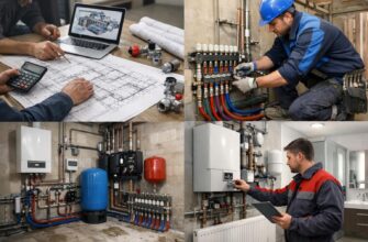 Монтаж отопления и водоснабжения