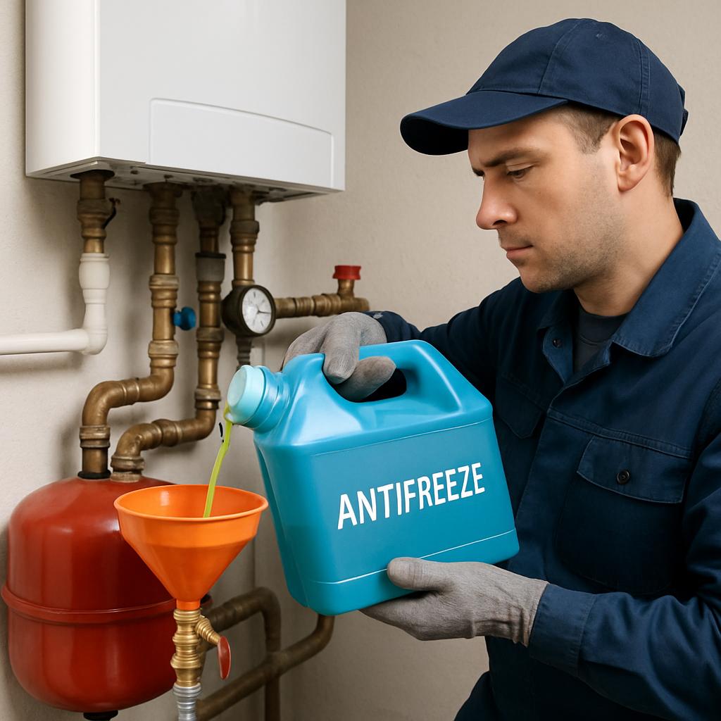 Замена антифриза в системе газового отопления Замена антифриза в системе газового отопления