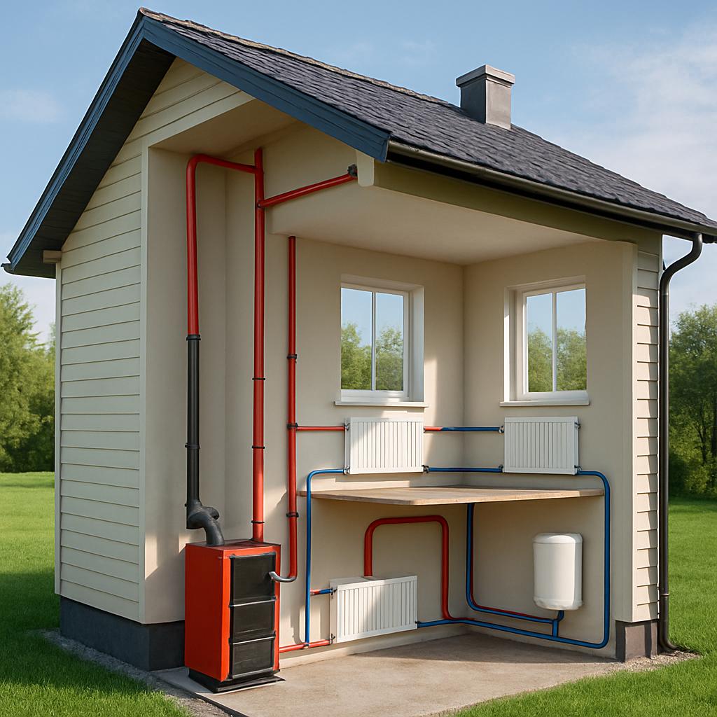 Самотечная система отопления частного дома