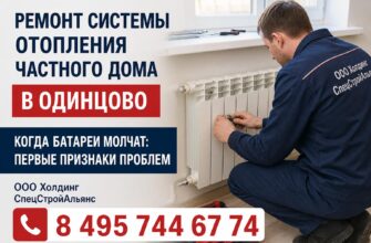Тепло без компромиссов: ремонт системы отопления частного дома в Одинцово