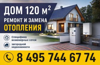 Дом 120 м² Ремонт и Замена Отопления