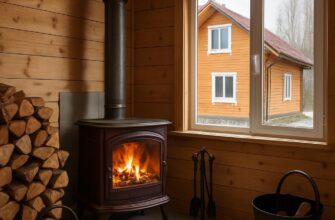 Дровяное отопление частного дома в Чисмено