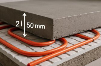 Минимальная толщина стяжки для тёплого пола