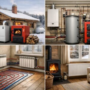 Комбинированное радиаторное отопление дачи