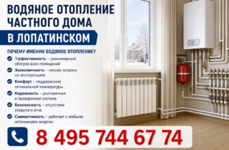 Водяное отопление частного дома в Лопатинском