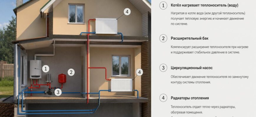 Тепло дома: понятный разбор того, как работает отопление в частном доме