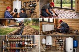 Монтаж отопления для дачи