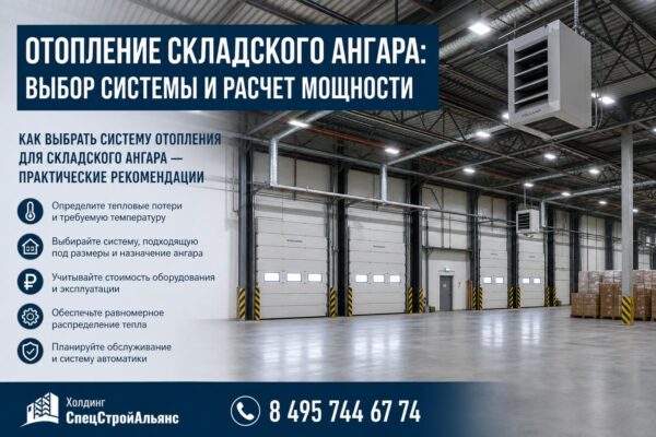 Отопление складского ангара