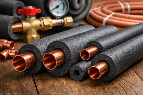 Трубы для отопления в изоляции: медные трубы