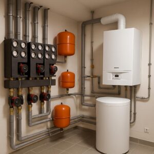 Отопление и котельная частного дома 100 м²