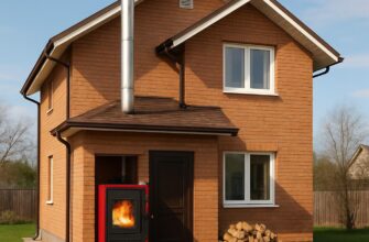 Дровяное отопление частного дома в Дмитрово