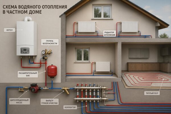 Тепло без сюрпризов: практическая схема водяного отопления в частном доме