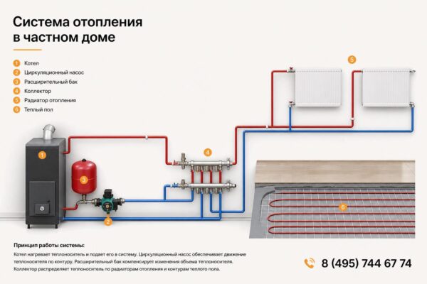 Тепло под контролем: понятные схемы и решения для системы отопления в частном доме