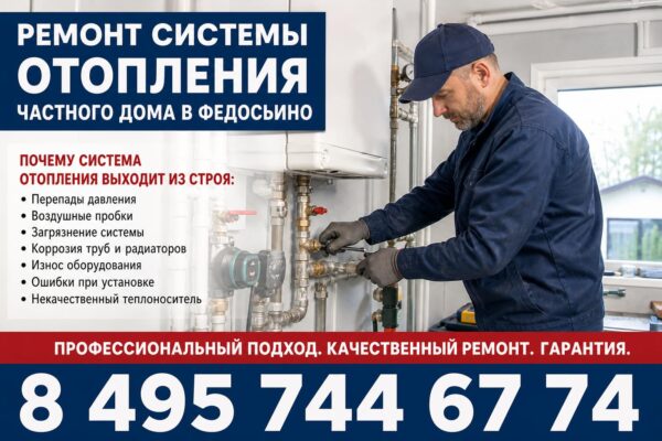 Ремонт системы отопления частного дома в Федосьино