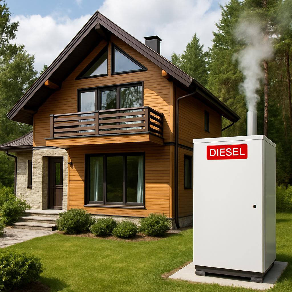 Комбинированное дизельное отопление коттеджа