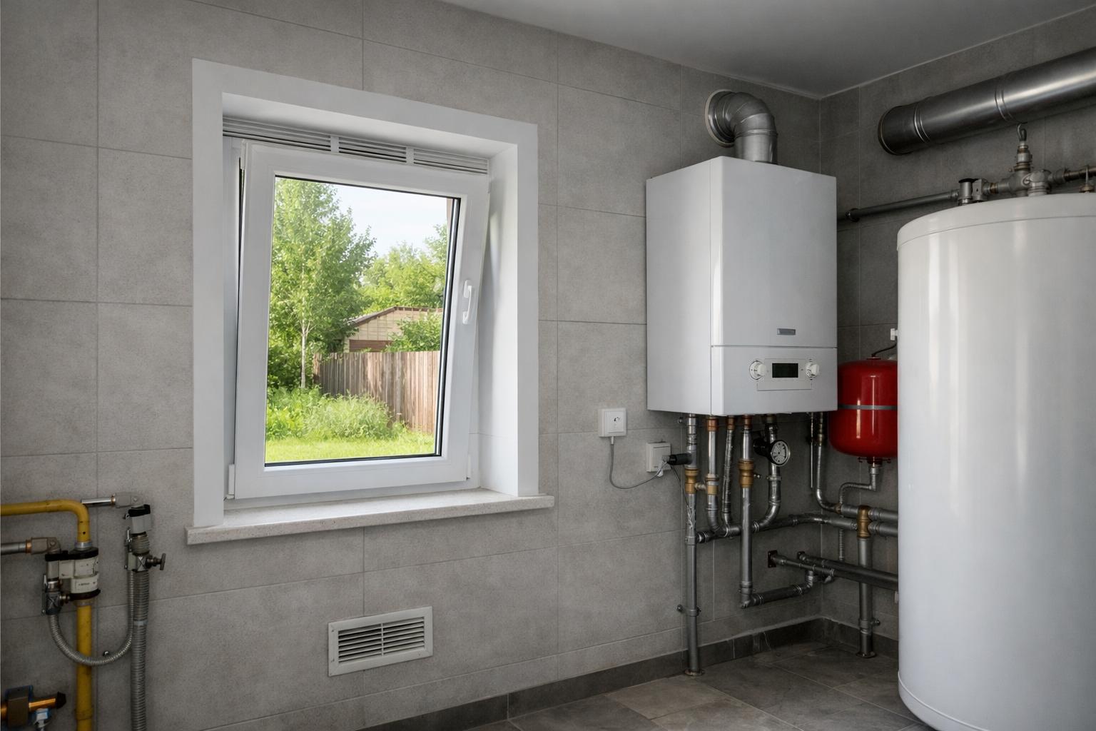 Нормативные требования к окну в бойлерной частного дома