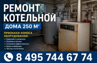 Ремонт котельной в доме 250 м²