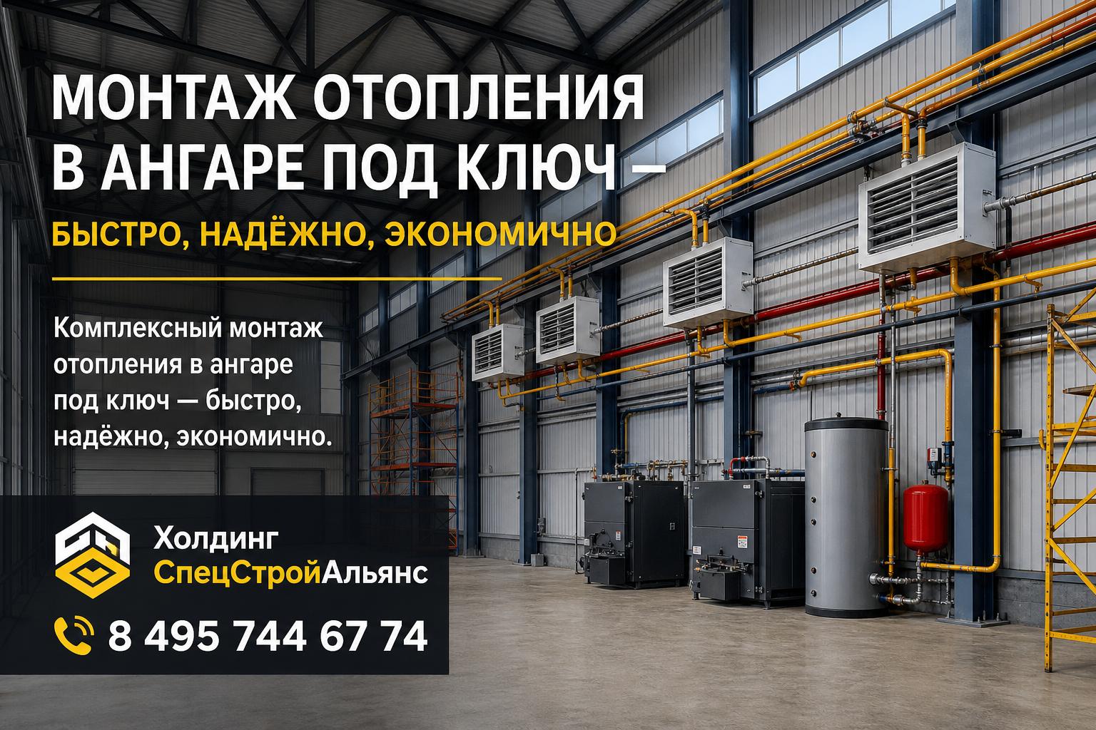 Комплексный монтаж отопления в ангаре под ключ — быстро, надёжно, экономично Комплексный монтаж отопления в ангаре под ключ — быстро, надёжно, экономично