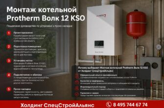 Монтаж котельной Protherm Волк 12 KSO