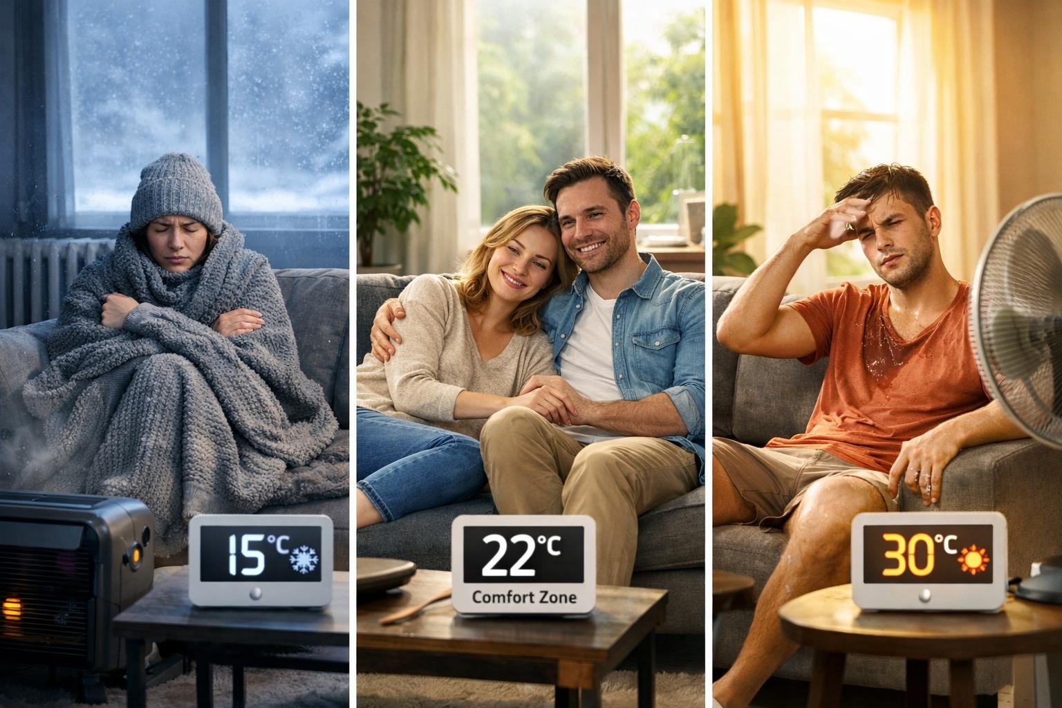 Комфорт в помещении сильно зависит от температуры воздуха. Комфорт в помещении сильно зависит от температуры воздуха.