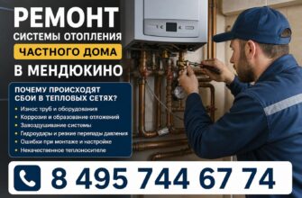Ремонт системы отопления частного дома в Мендюкино