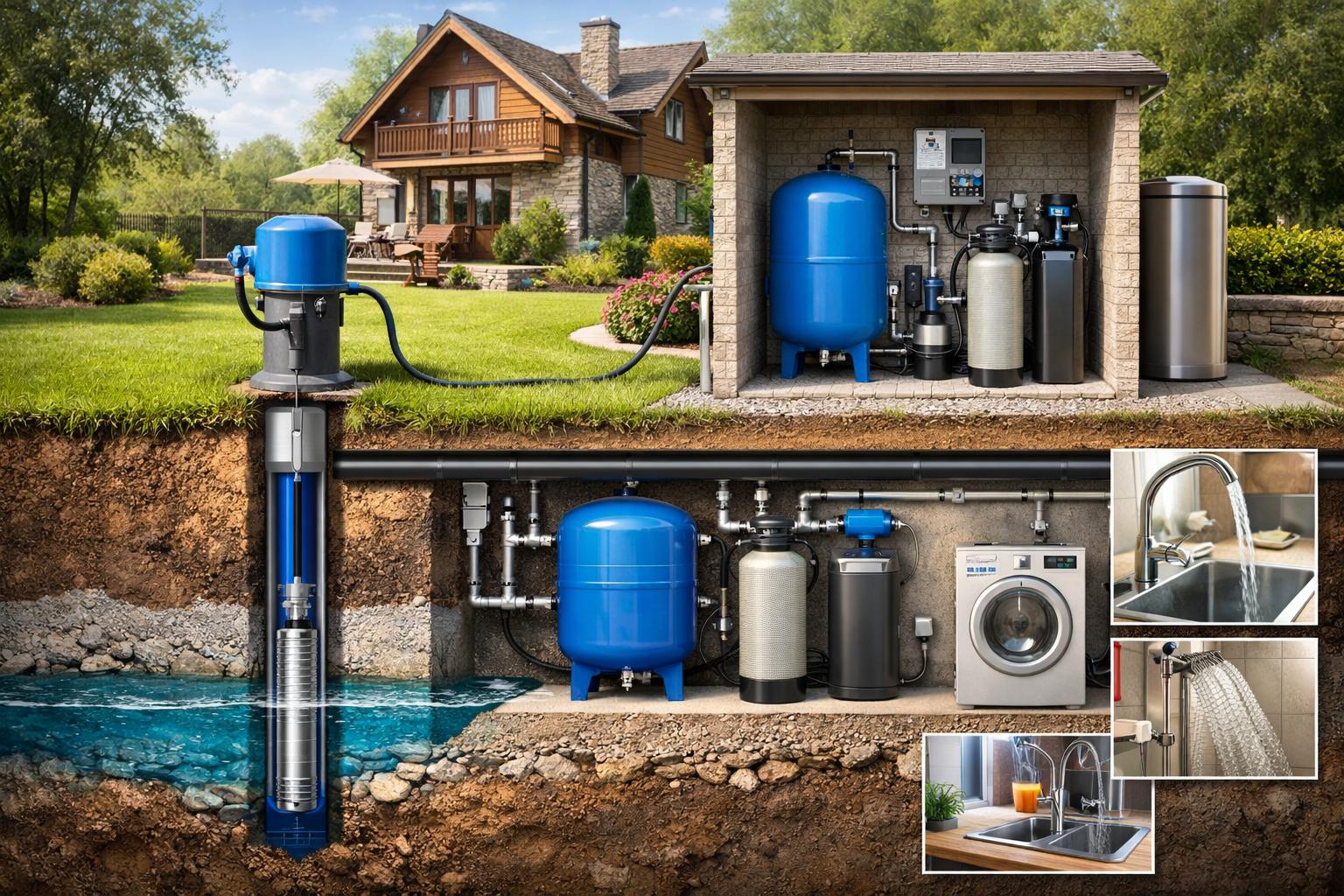 Почему Частное водоснабжение коттеджа из скважины — лучший выбор для вашего дома Почему Частное водоснабжение коттеджа из скважины — лучший выбор для вашего дома