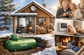 Комбинированное отопление дачи от газгольдера