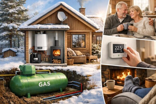 Комбинированное отопление дачи от газгольдера