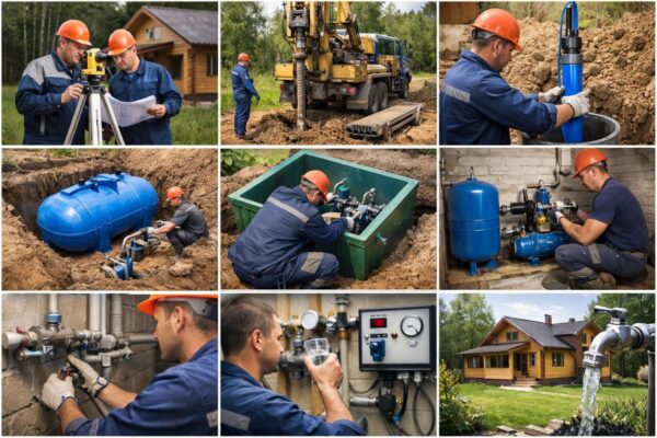 Порядок монтажа автономного водоснабжения в загородном доме
