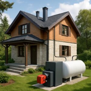 Комбинированное жидкотопливное отопление коттеджа