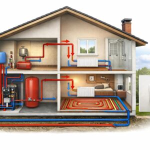Принцип работы водяного отопления коттеджа
