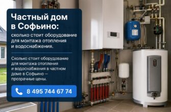 Частный дом в Софьино: сколько стоит оборудование для монтажа отопления и водоснабжения