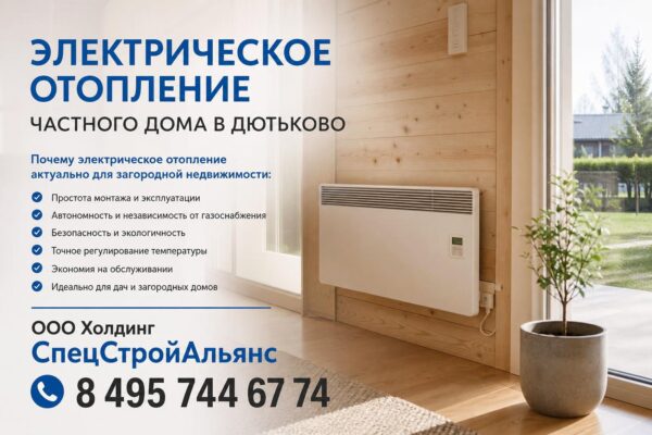 Электрическое отопление частного дома в Дютьково
