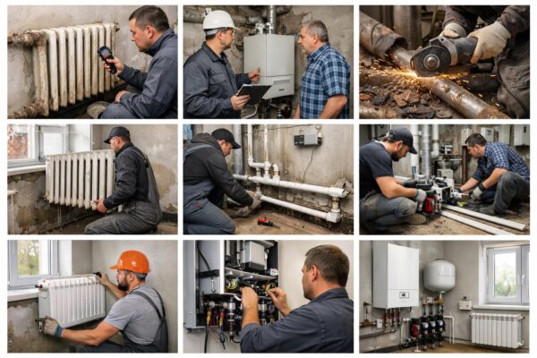 Замена системы отопления: полный список работ