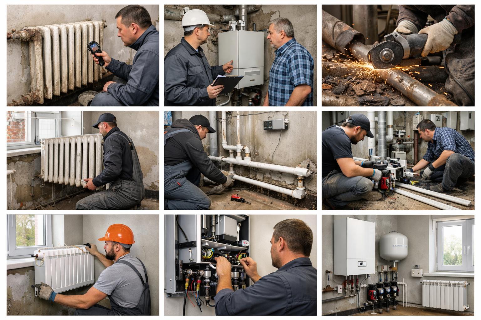 Оценка состояния и техническая экспертиза: Замена отопления дома - Какие работы могут быть выполнены?