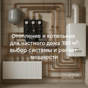 Отопление и котельная для частного дома 190 м²