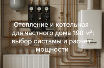 Отопление и котельная для частного дома 190 м²