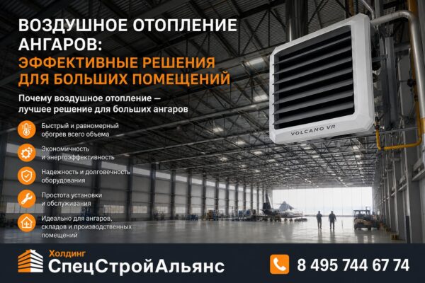Воздушное отопление ангаров