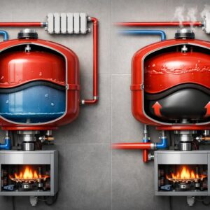 Устройство расширительного бака закрытой системы отопления