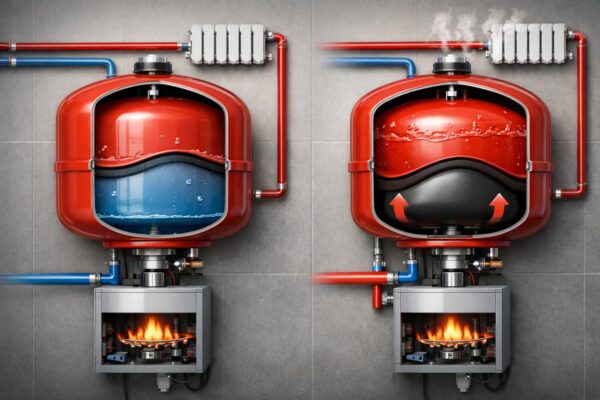 Устройство расширительного бака закрытой системы отопления