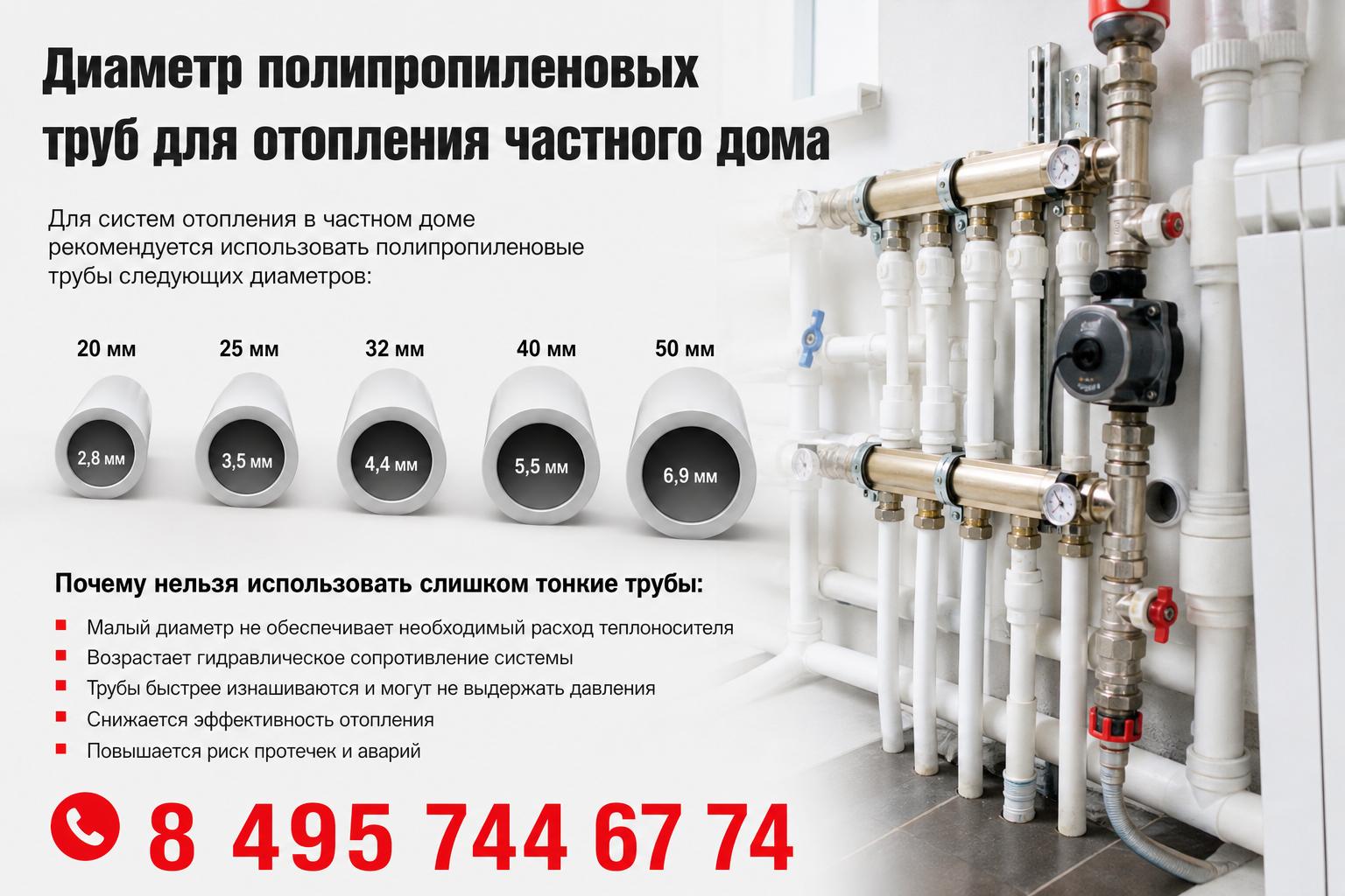 Почему нельзя использовать слишком тонкие трубы