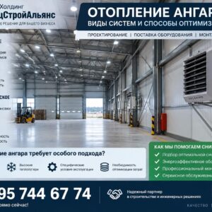 Отопление ангара: виды систем